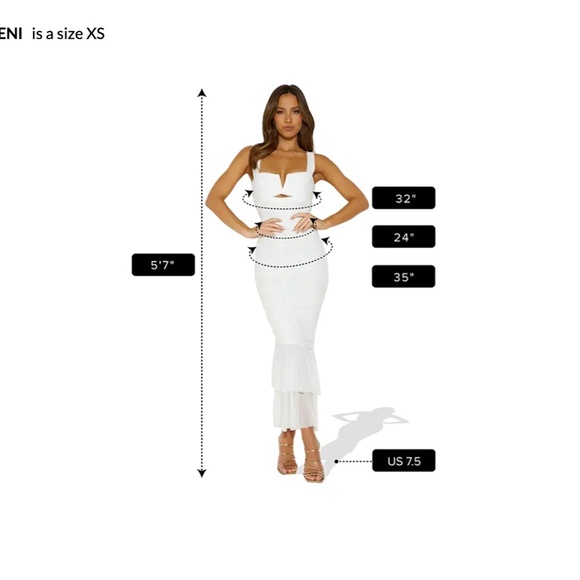 NWT HELLO MOLLY | Frill Detail Find Out One Shoulder Midi Dress Blue | Size XL - Picture 14 of 16